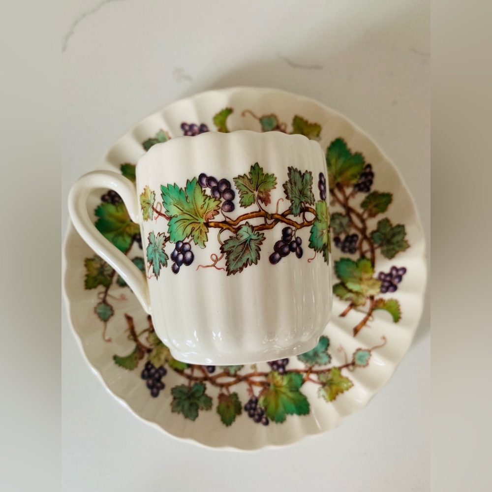 Vintage Spode Monticello Vine #S3402 Demitasse Cup and Saucer